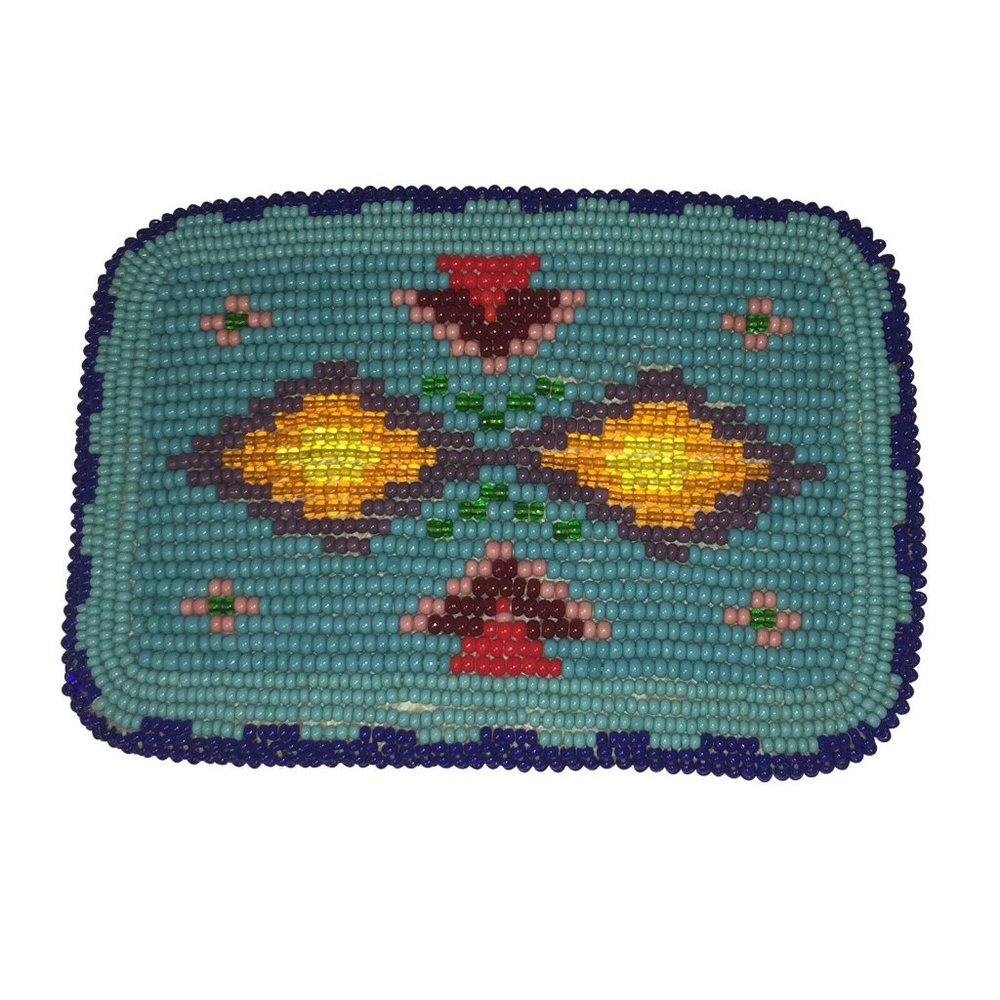 Three Signed Native American Beaded Belt Buckles